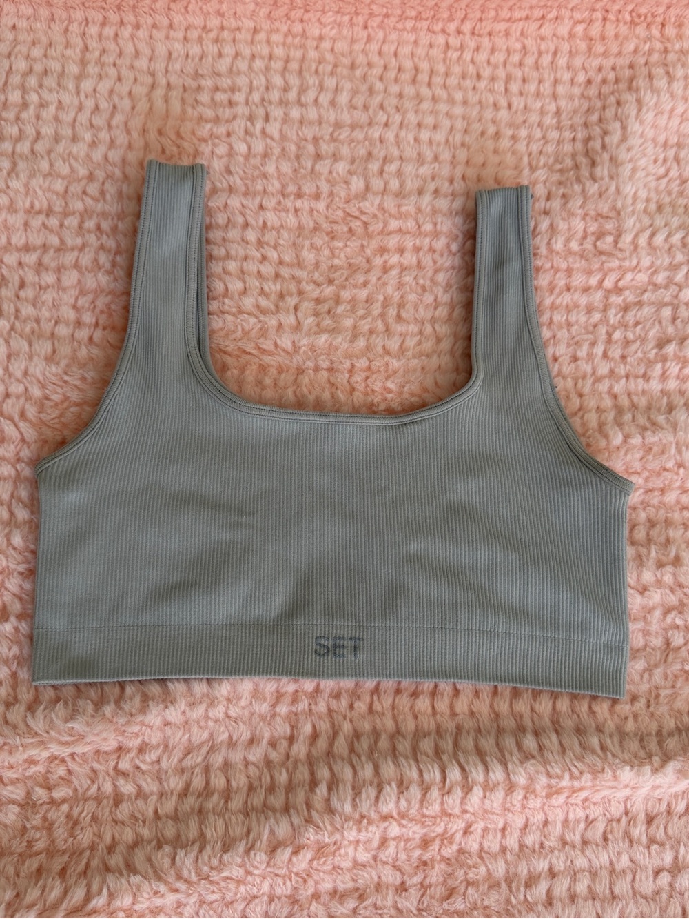 SET Active Ribbed Scoop Bralette in Sage